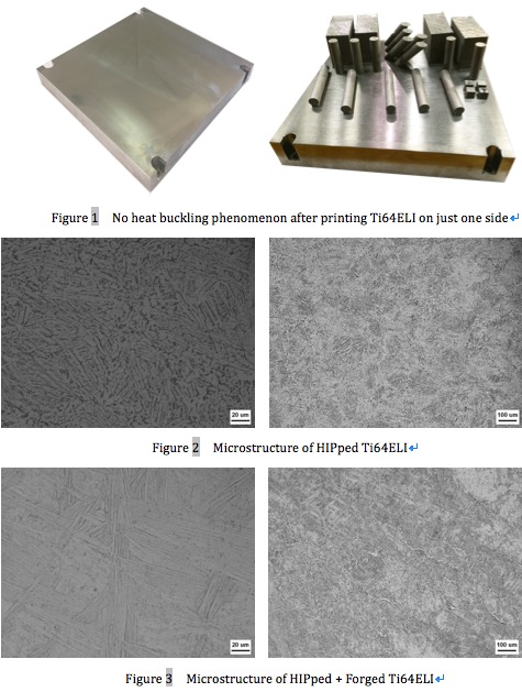 Powder Metallurgy Ti64ELI Substrate lessen the potential for buckling